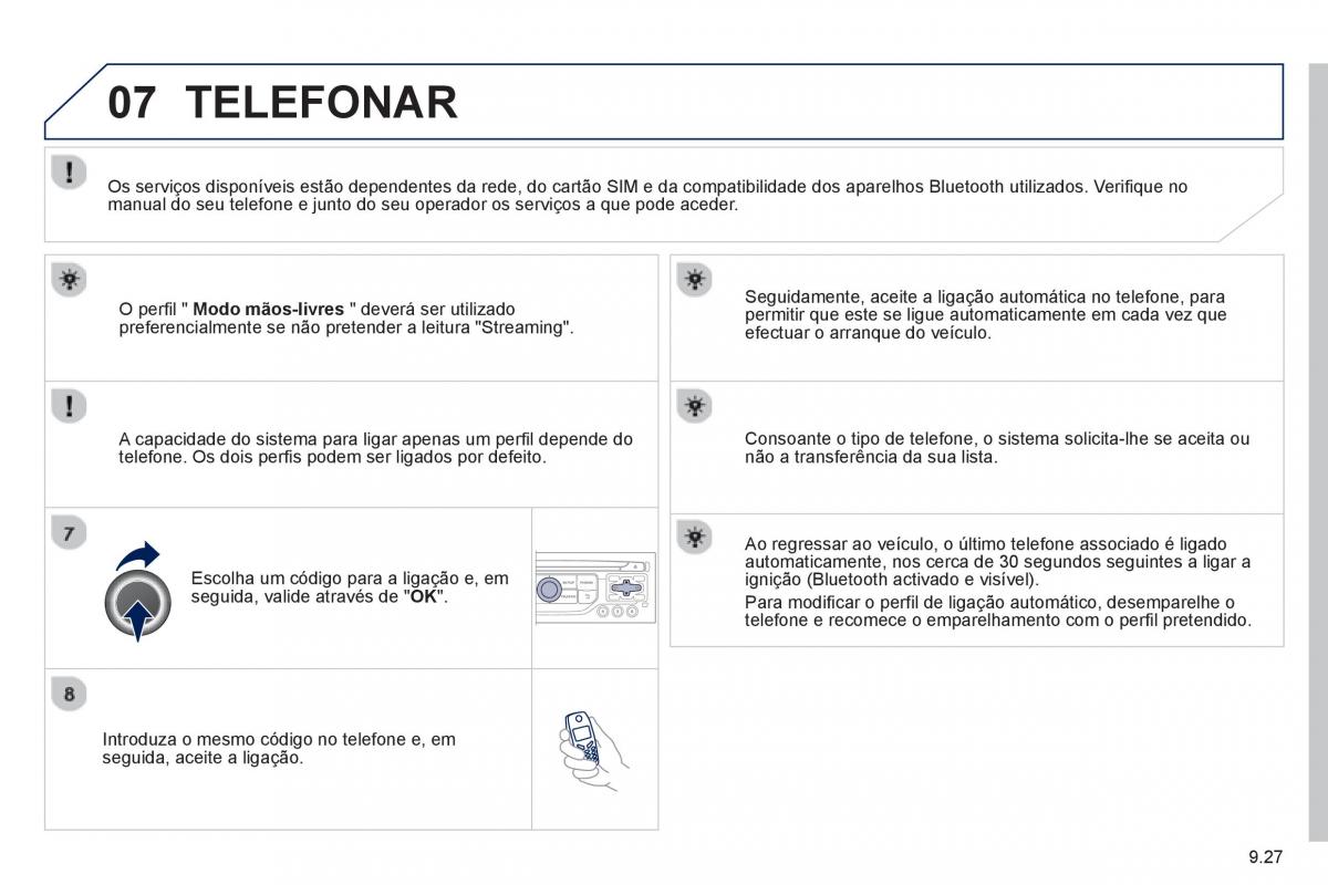 Peugeot 807 manual del propietario / page 167