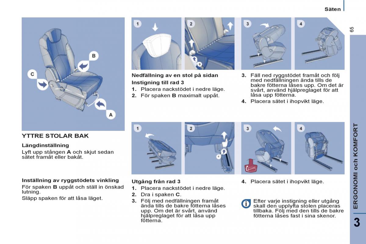 Peugeot 807 instruktionsbok / page 67