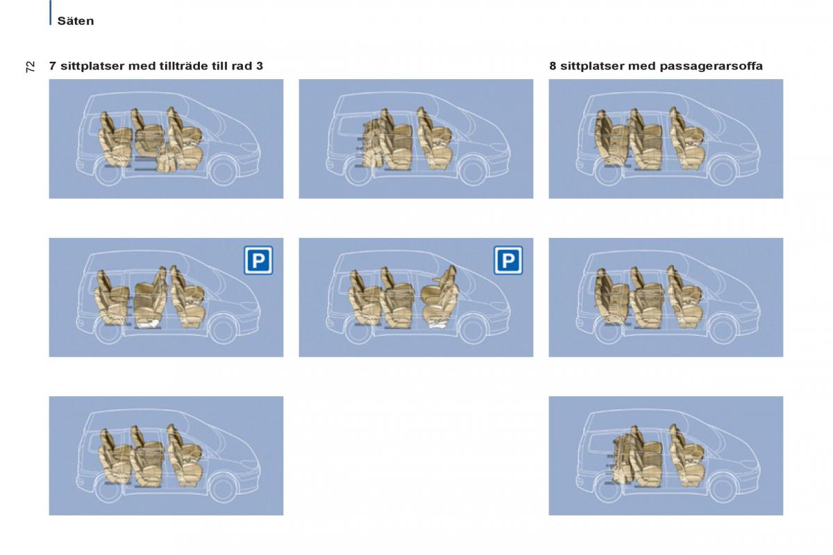 Peugeot 807 instruktionsbok / page 74