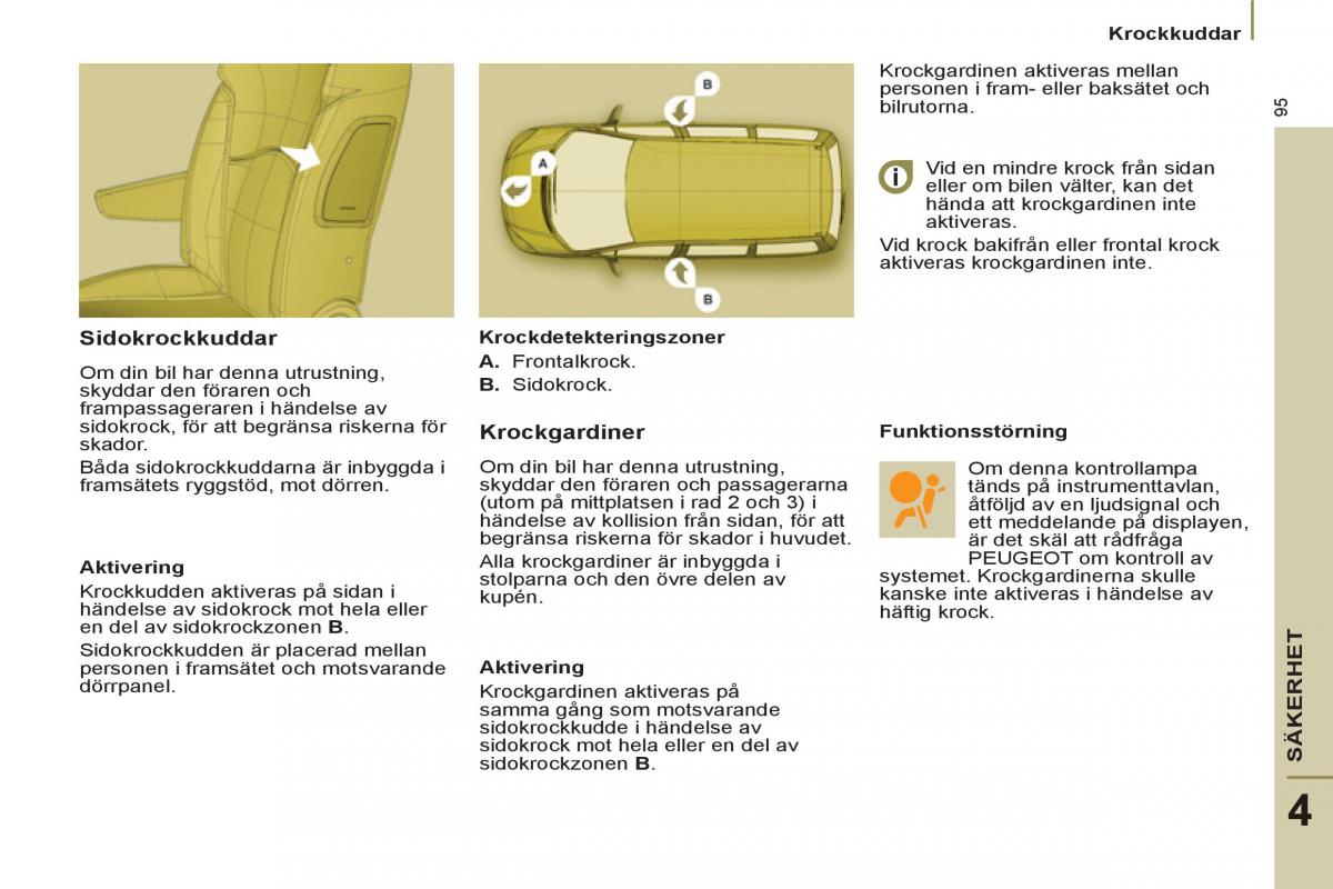 Peugeot 807 instruktionsbok / page 97