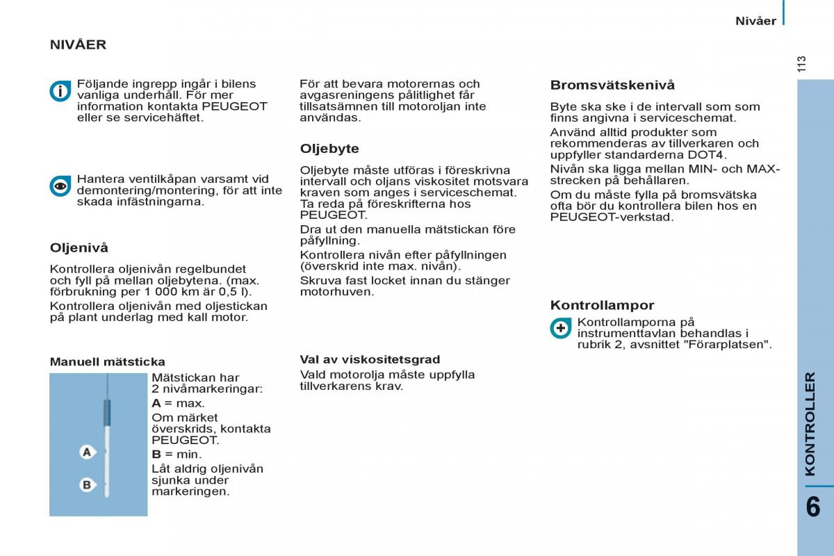 Peugeot 807 instruktionsbok / page 115