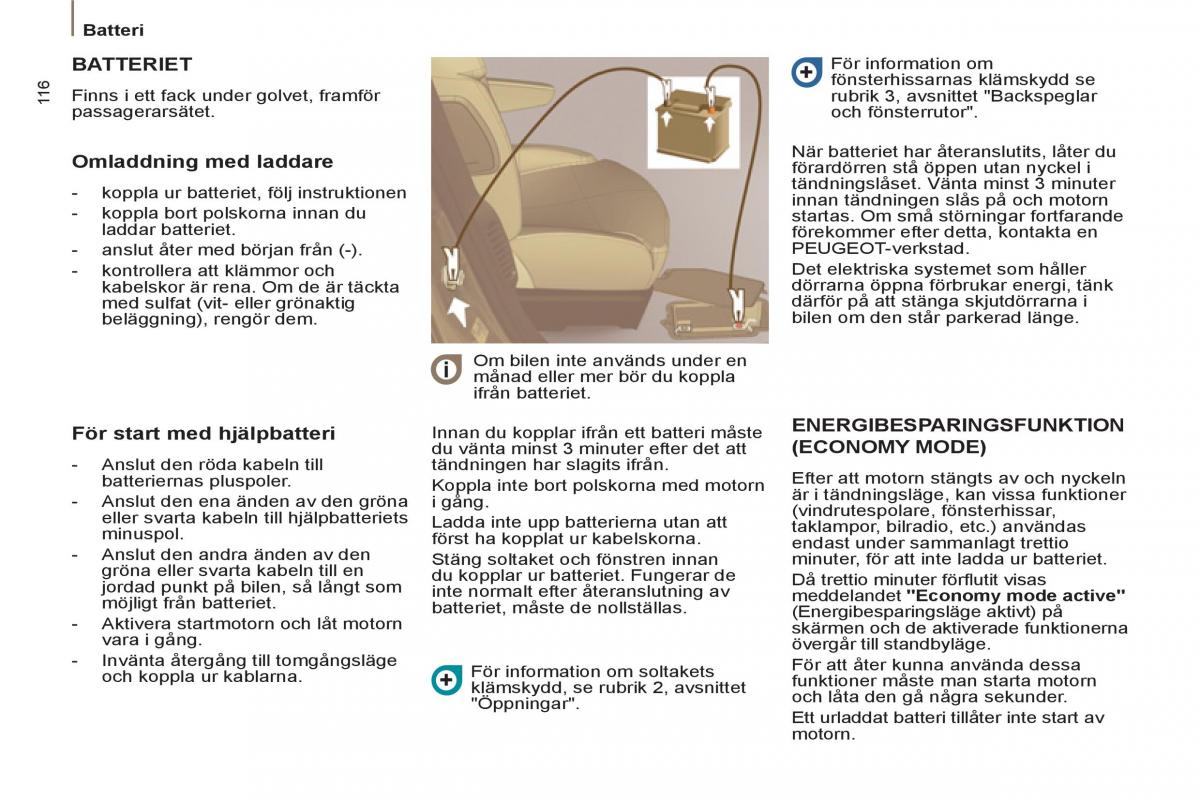 Peugeot 807 instruktionsbok / page 118