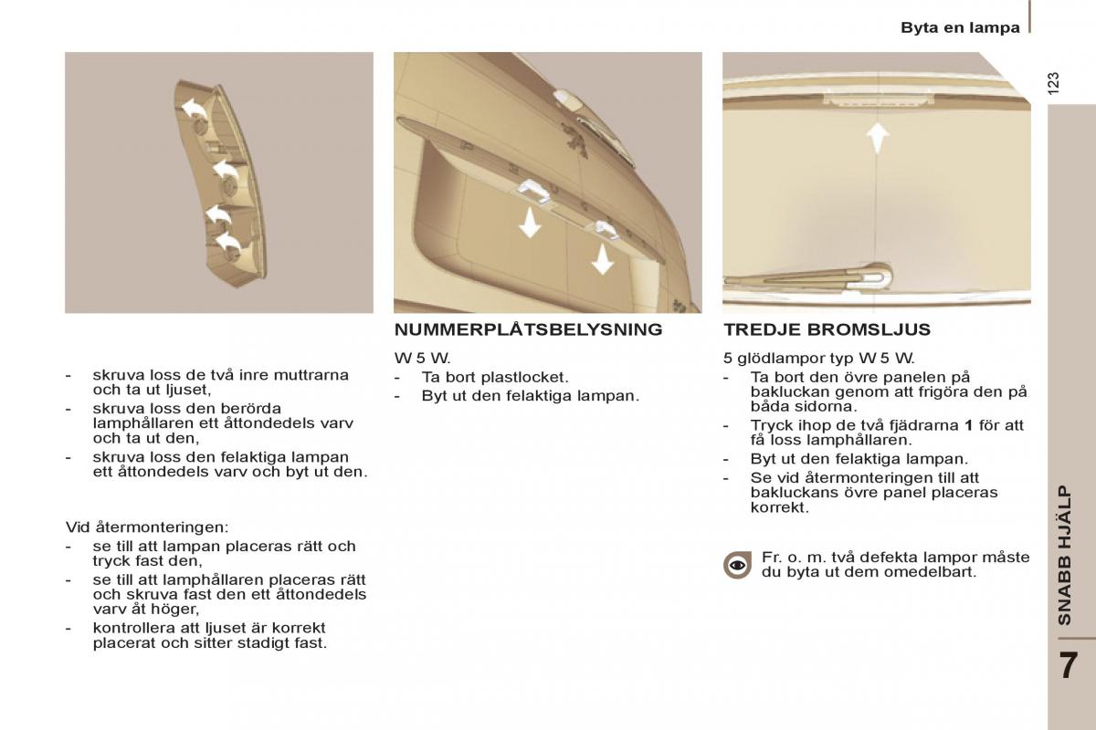 Peugeot 807 instruktionsbok / page 125