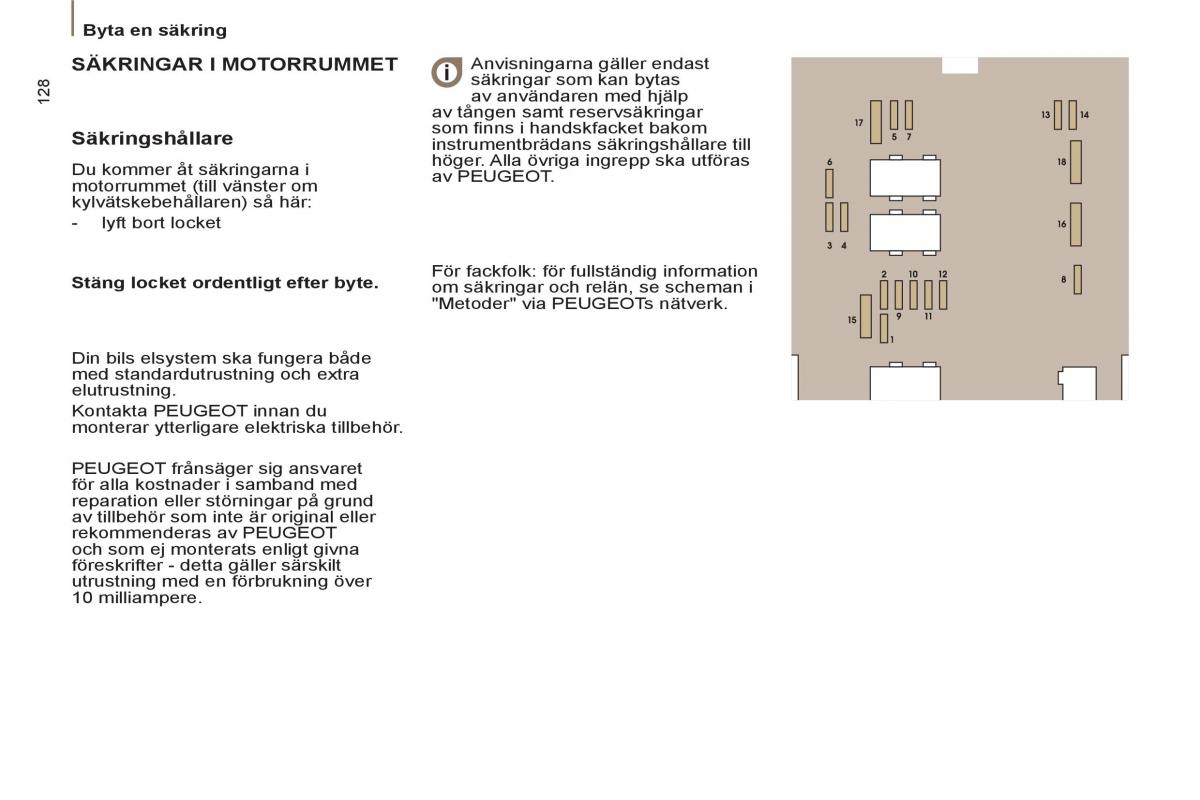 Peugeot 807 instruktionsbok / page 130