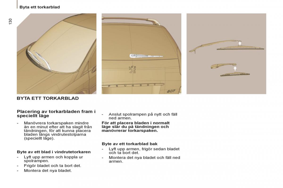 Peugeot 807 instruktionsbok / page 132