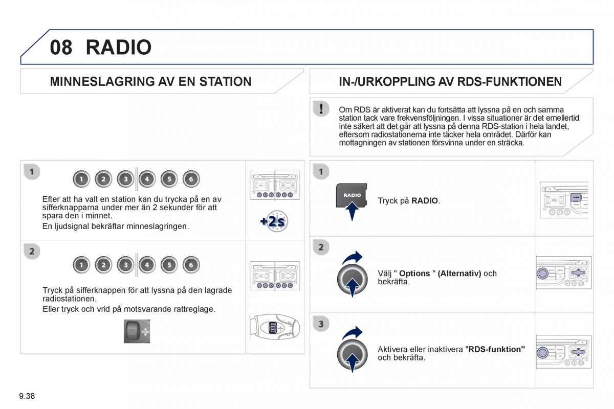 Peugeot 807 instruktionsbok / page 178