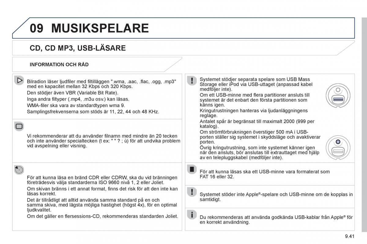 Peugeot 807 instruktionsbok / page 181