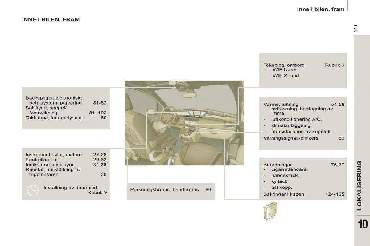 Peugeot 807 instruktionsbok / page 225