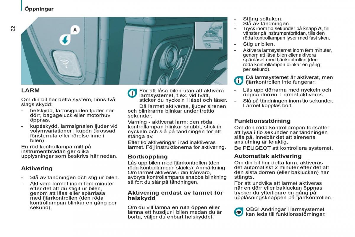 Peugeot 807 instruktionsbok / page 24