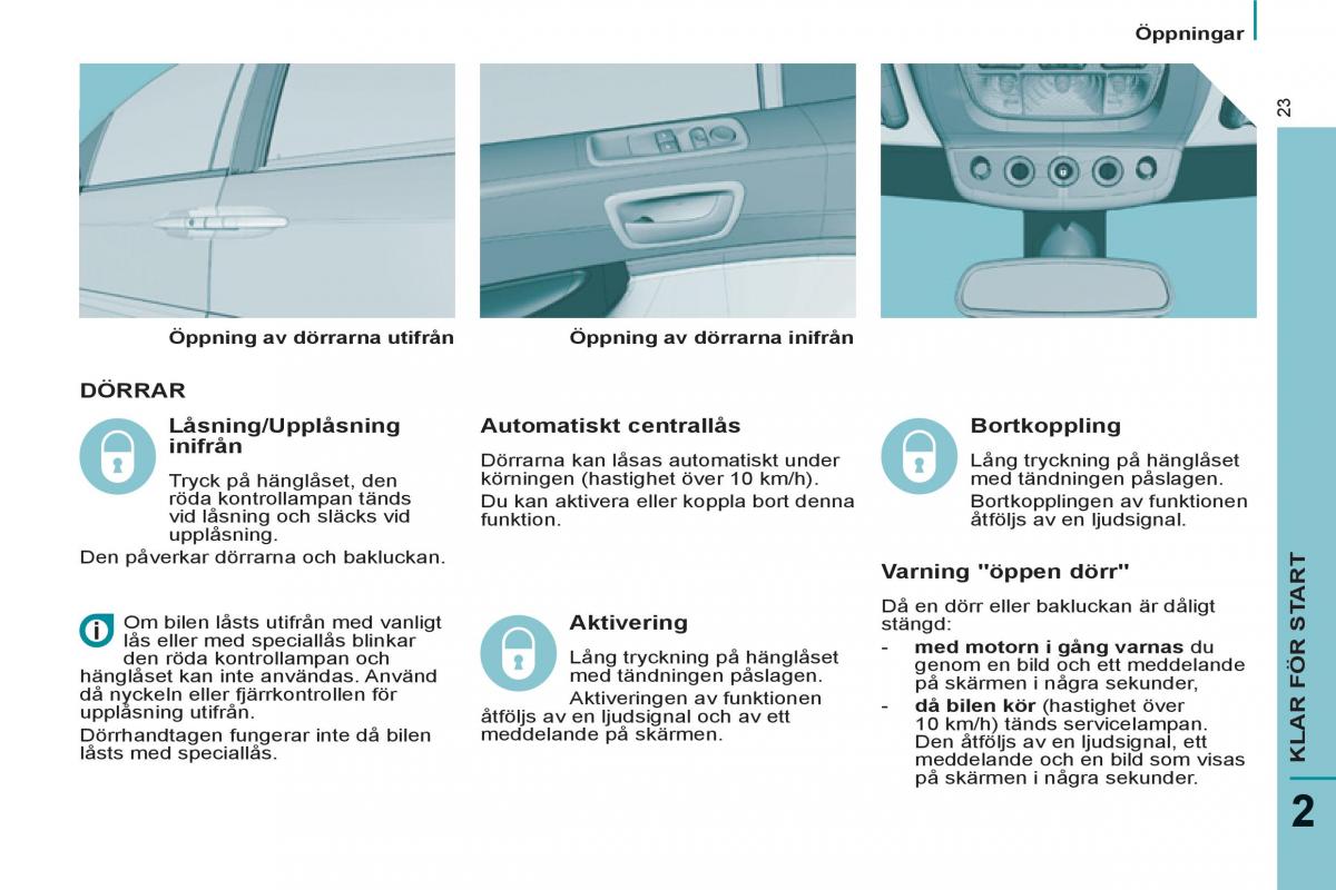 Peugeot 807 instruktionsbok / page 25