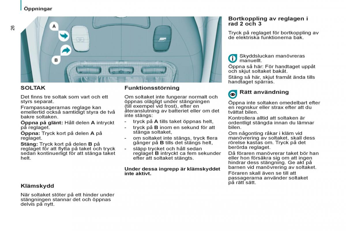 Peugeot 807 instruktionsbok / page 28