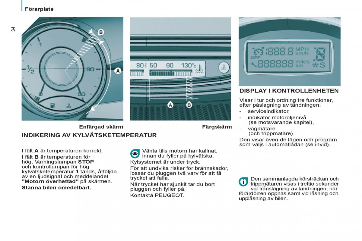 Peugeot 807 instruktionsbok / page 36