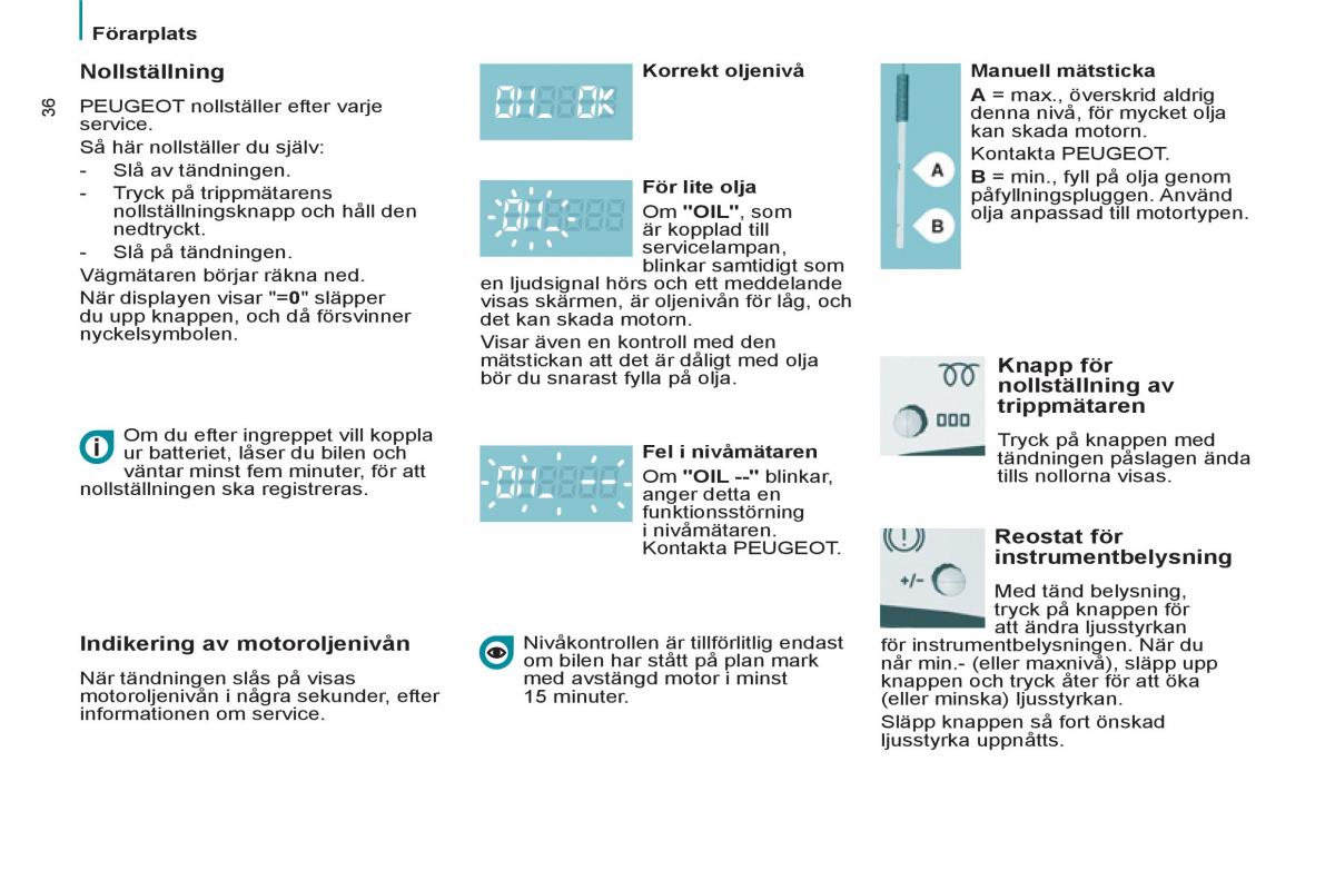 Peugeot 807 instruktionsbok / page 38