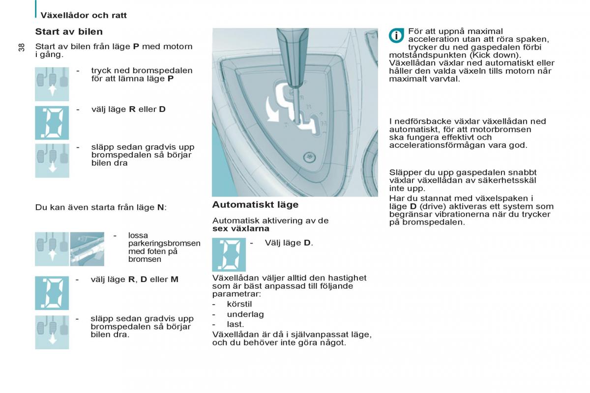 Peugeot 807 instruktionsbok / page 40