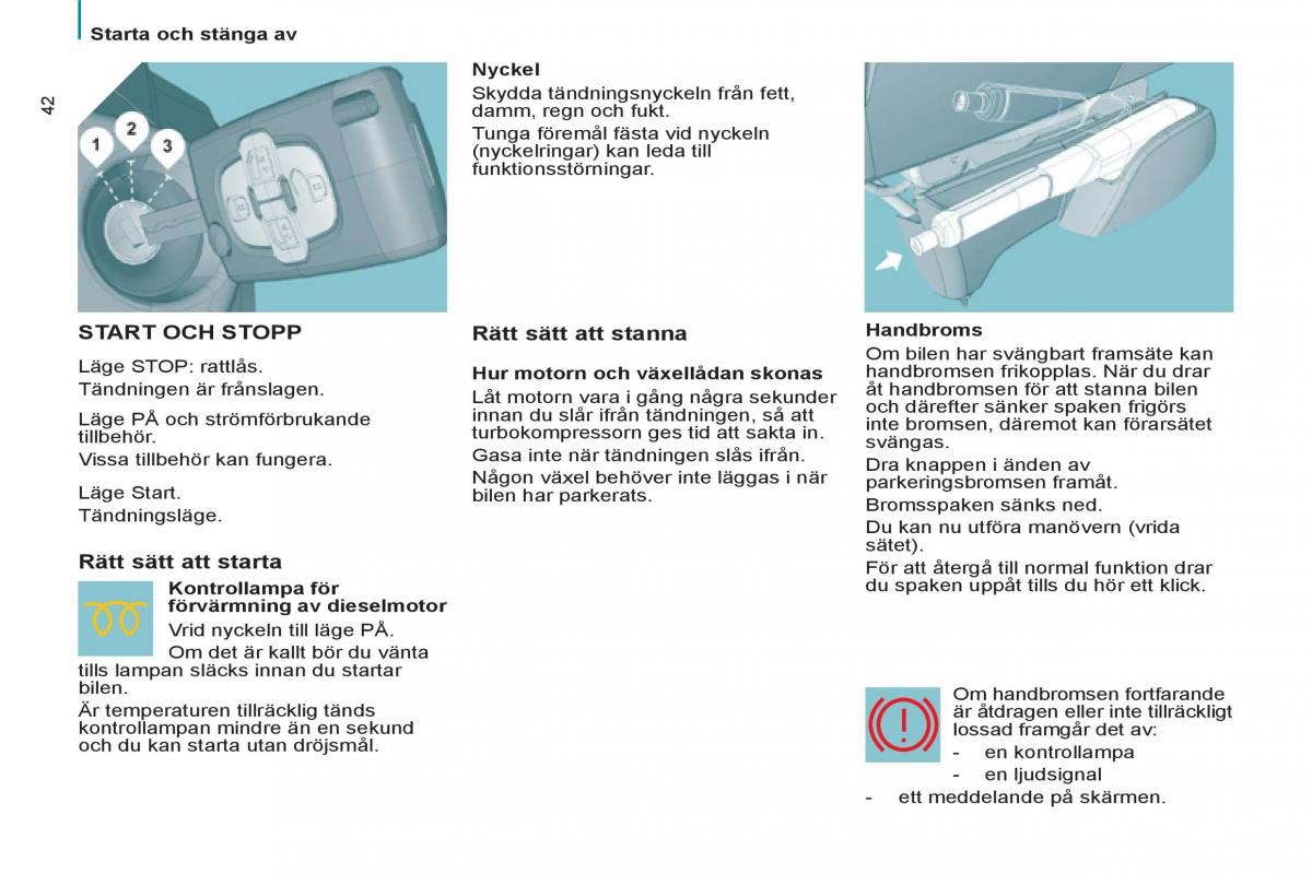 Peugeot 807 instruktionsbok / page 44