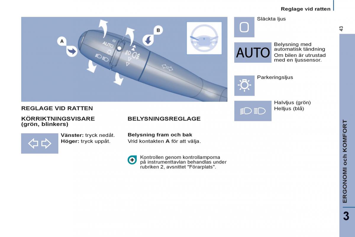 Peugeot 807 instruktionsbok / page 45