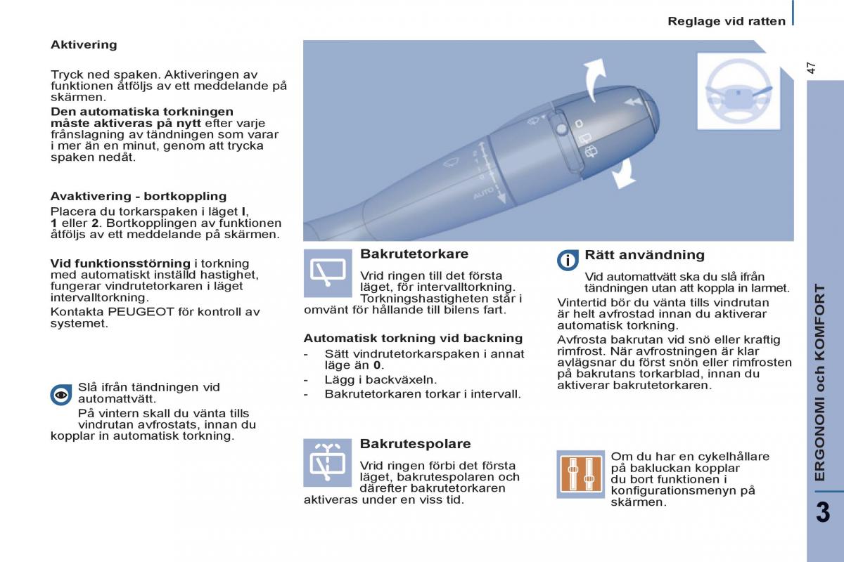 Peugeot 807 instruktionsbok / page 49