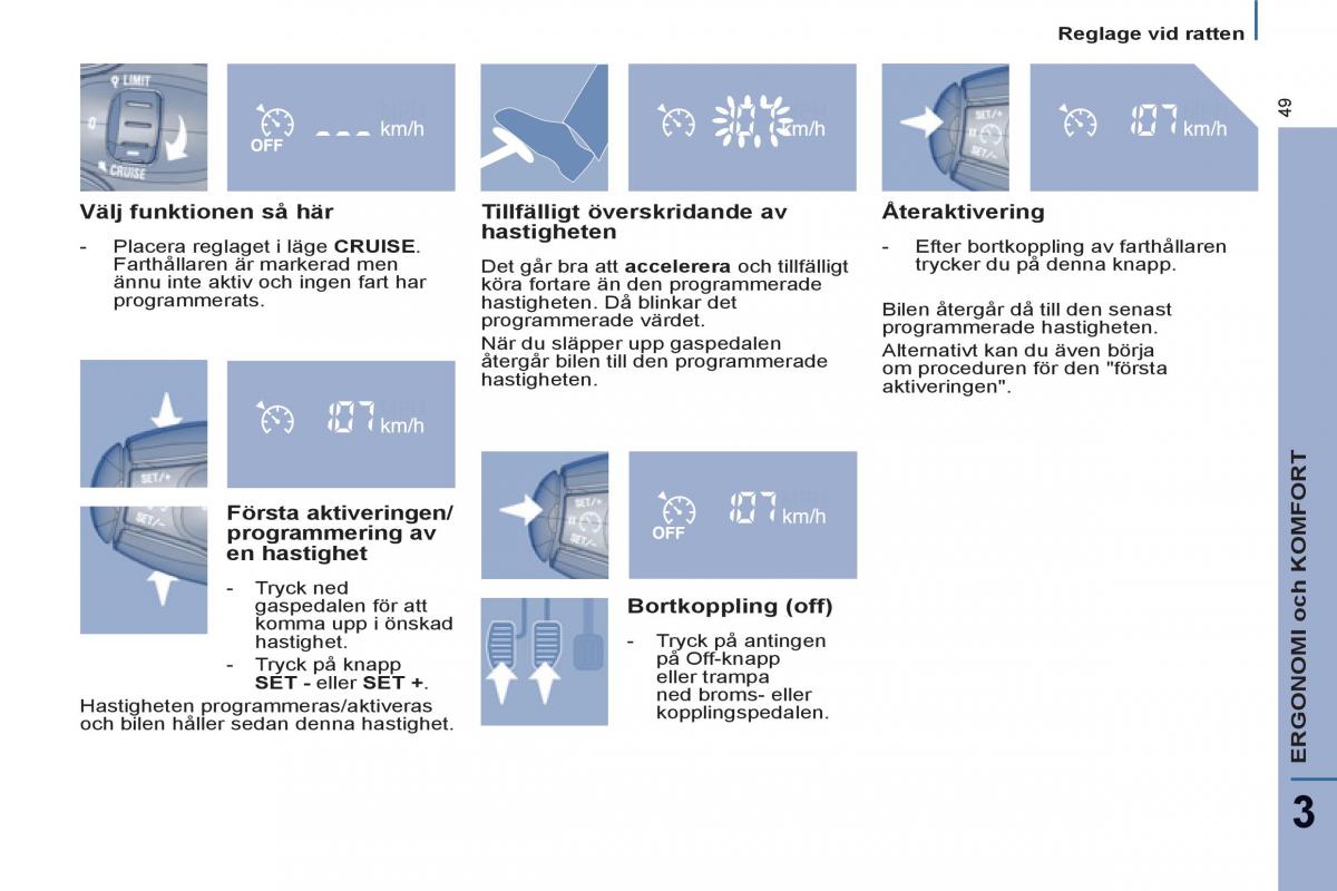 Peugeot 807 instruktionsbok / page 51