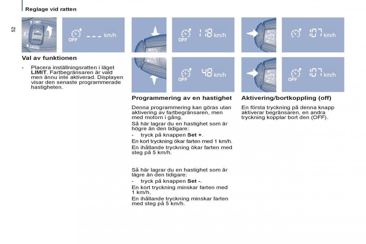 Peugeot 807 instruktionsbok / page 54