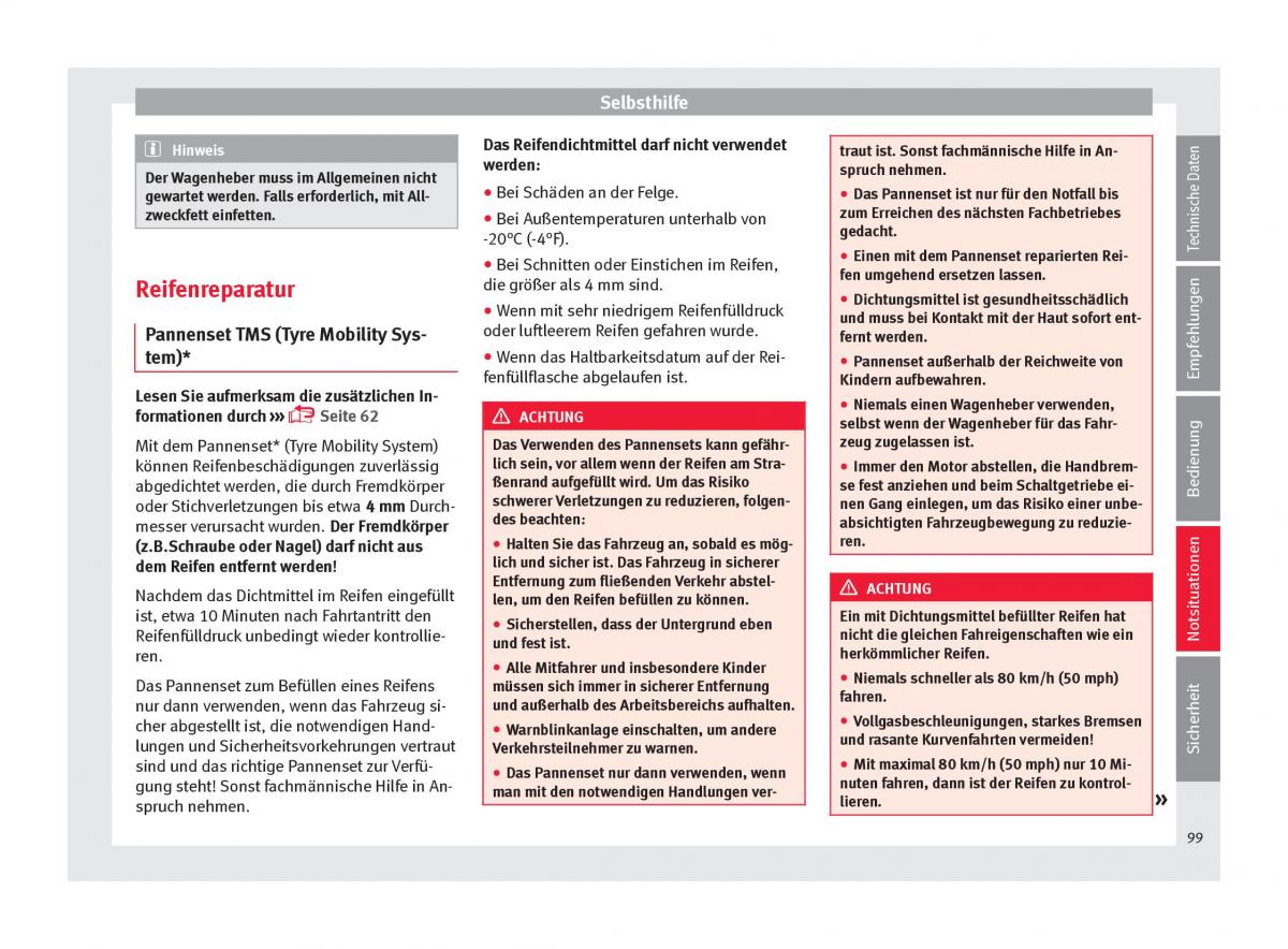 Seat Arona Handbuch / page 101