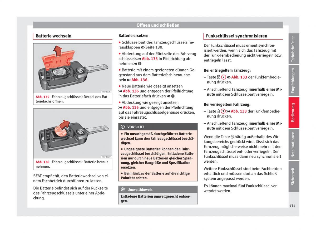 Seat Arona Handbuch / page 133