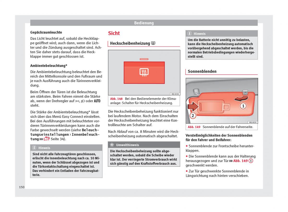 Seat Arona Handbuch / page 152