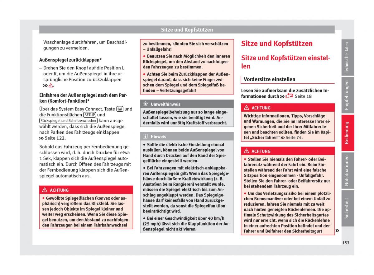 Seat Arona Handbuch / page 155