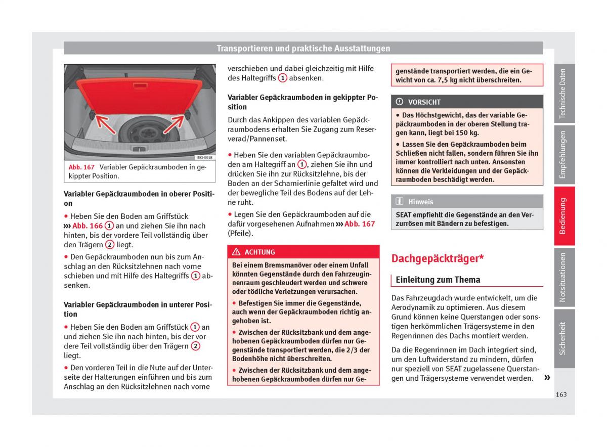 Seat Arona Handbuch / page 165