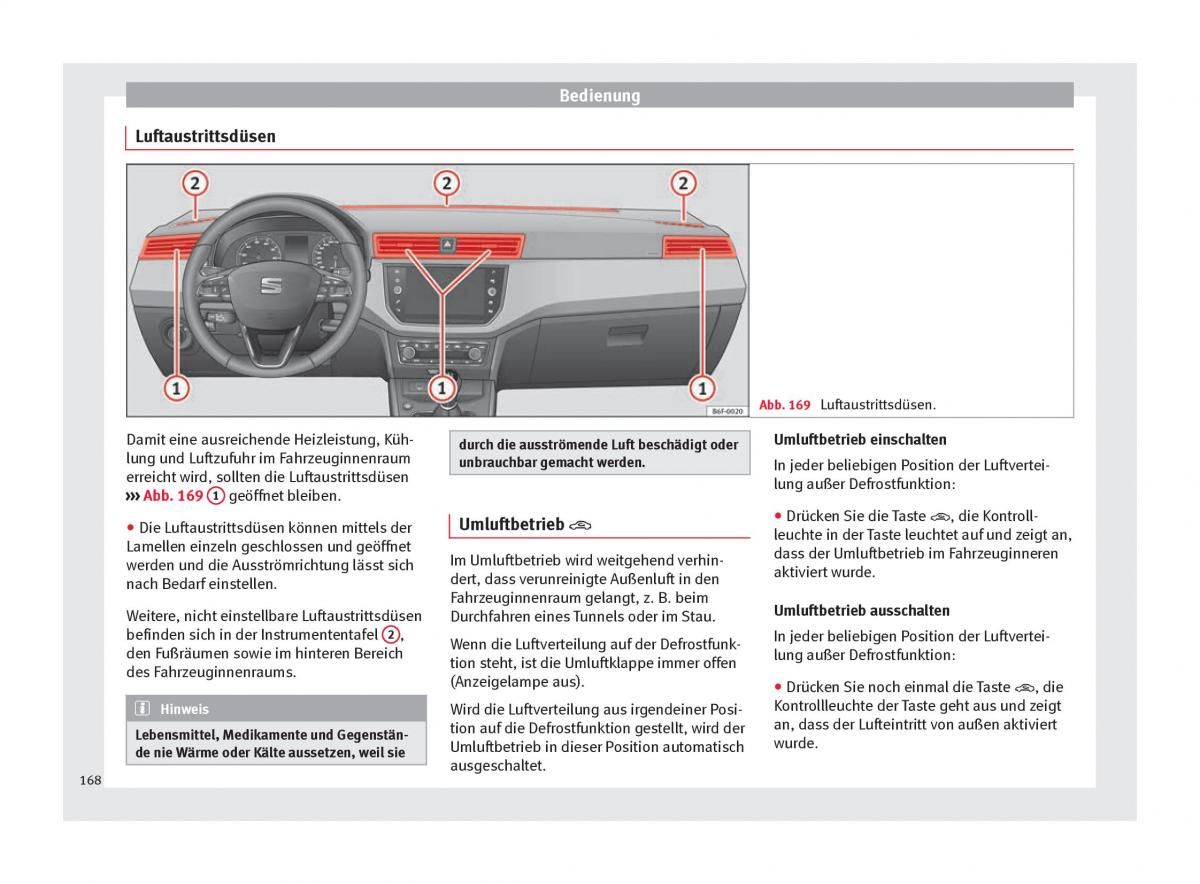 Seat Arona Handbuch / page 170