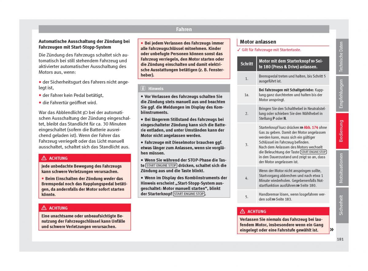 Seat Arona Handbuch / page 183