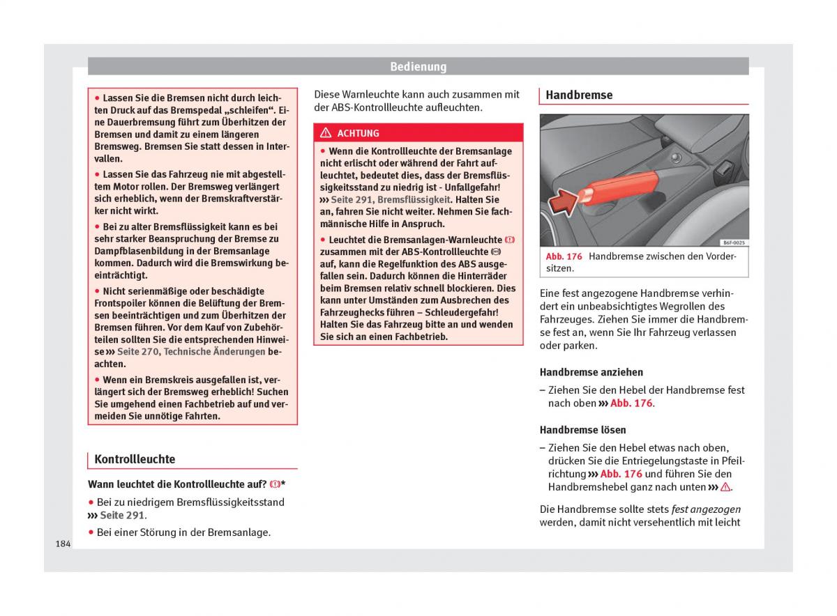 Seat Arona Handbuch / page 186