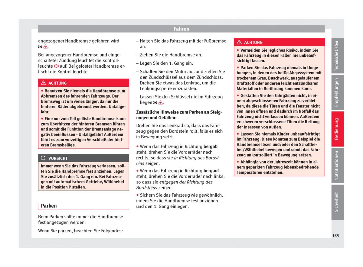 Seat Arona Handbuch / page 187