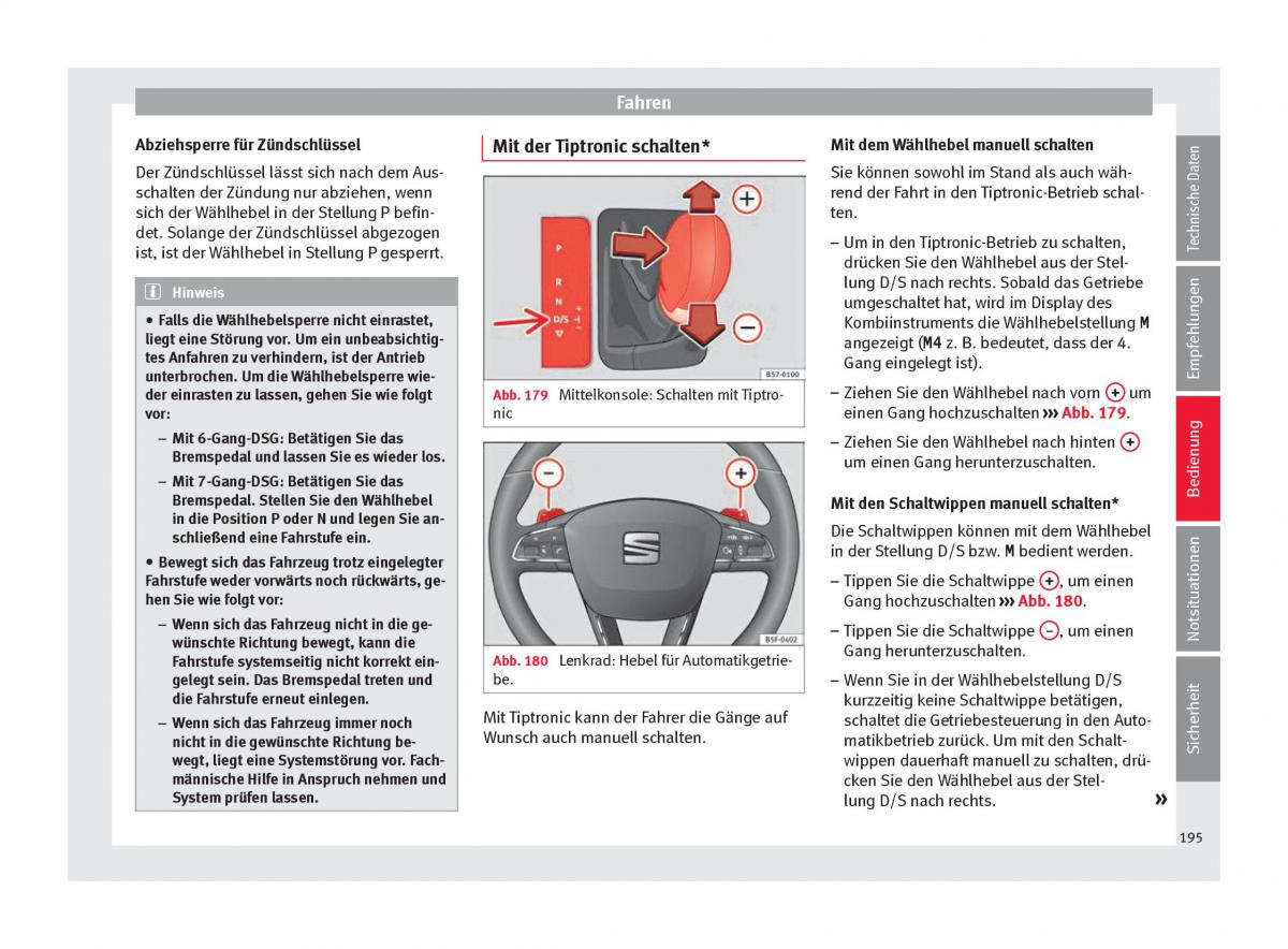 Seat Arona Handbuch / page 197