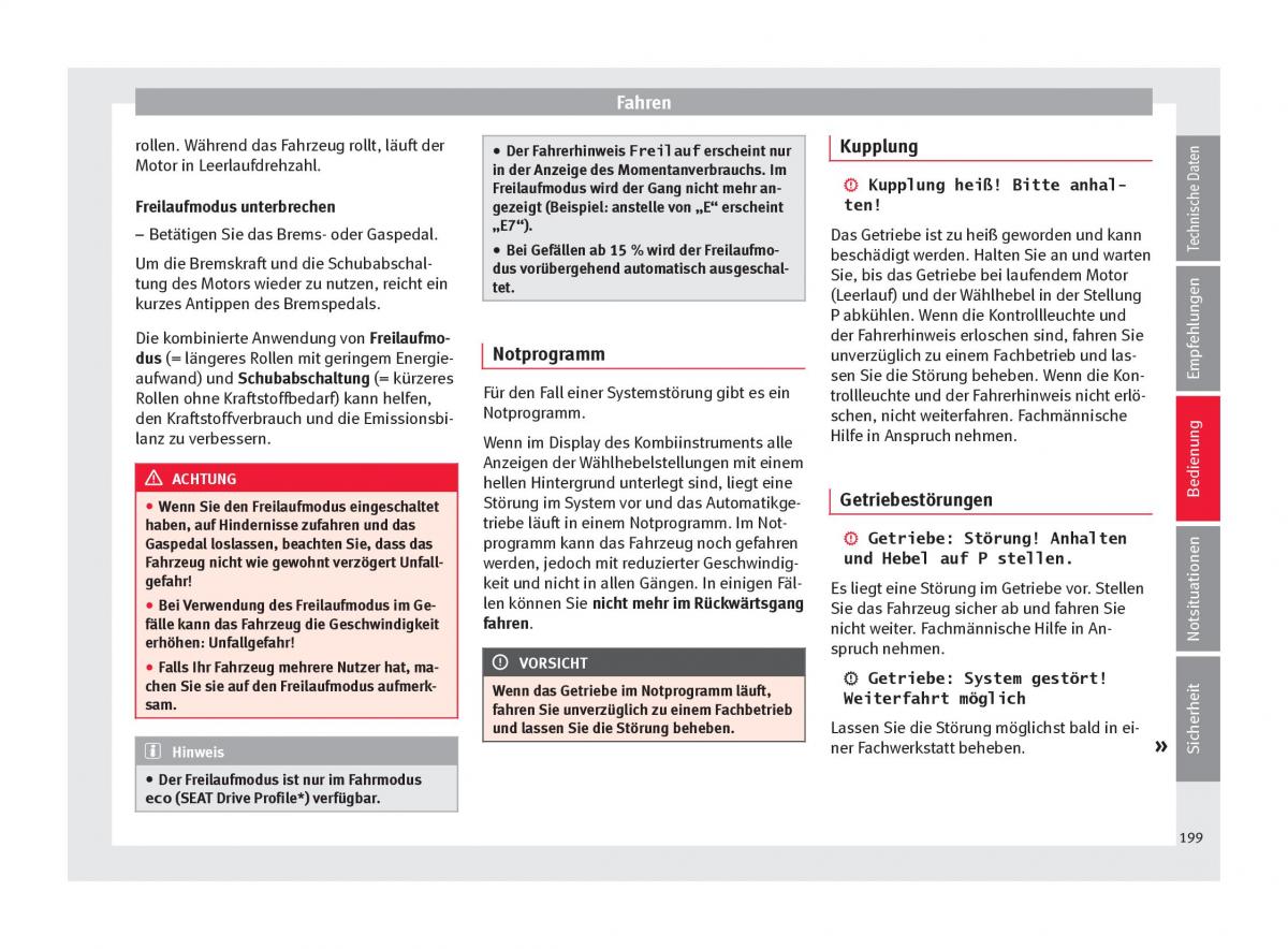 Seat Arona Handbuch / page 201