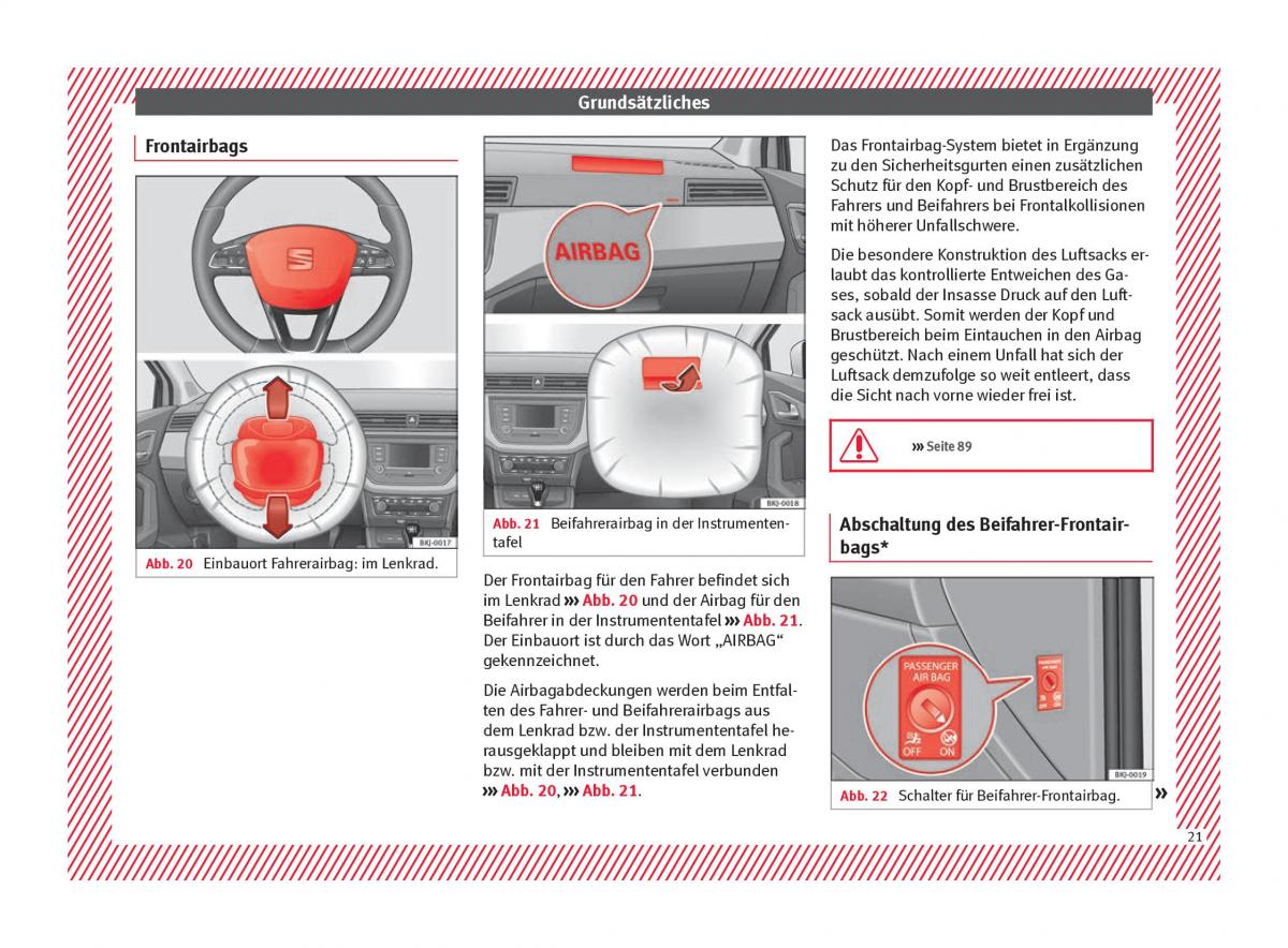 Seat Arona Handbuch / page 23