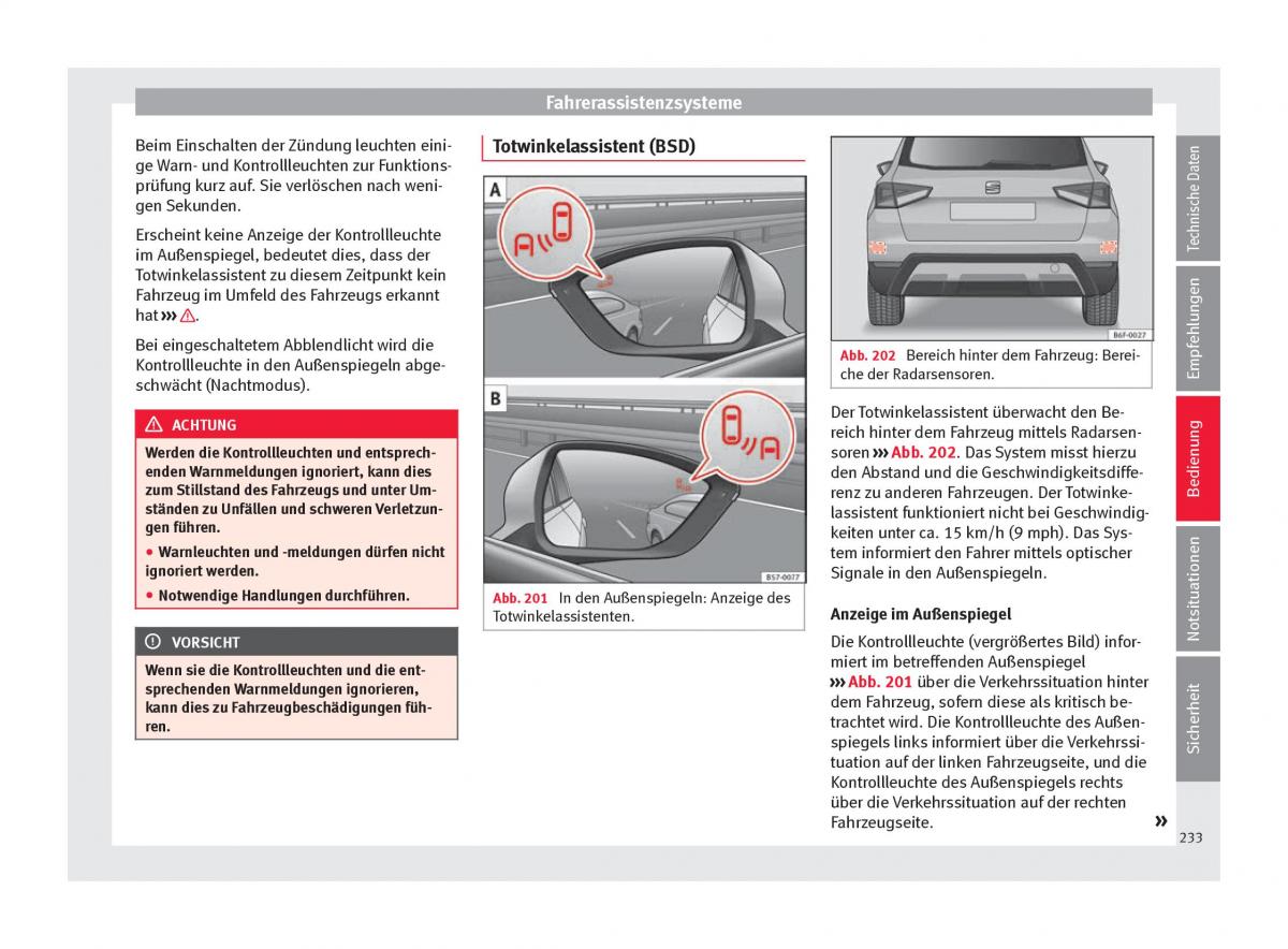 Seat Arona Handbuch / page 235