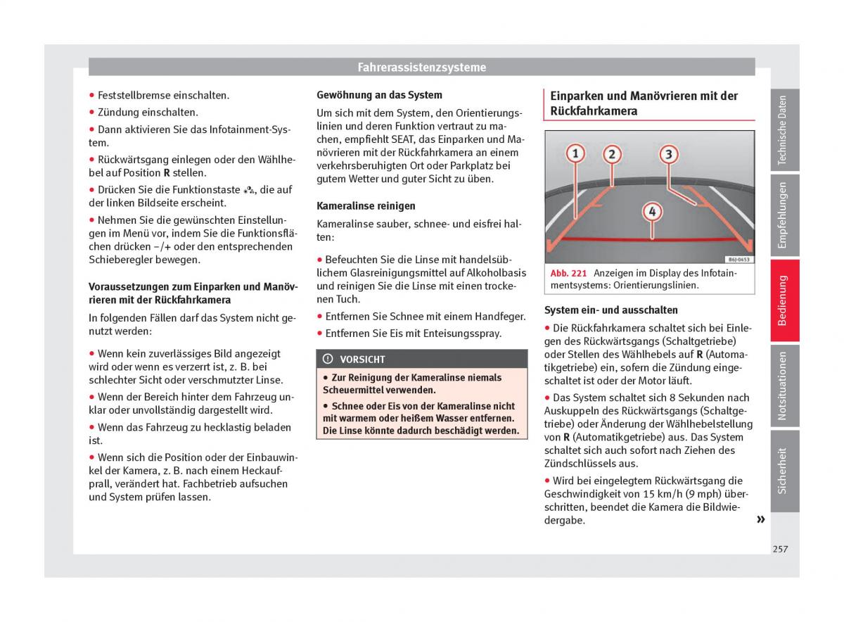 Seat Arona Handbuch / page 259