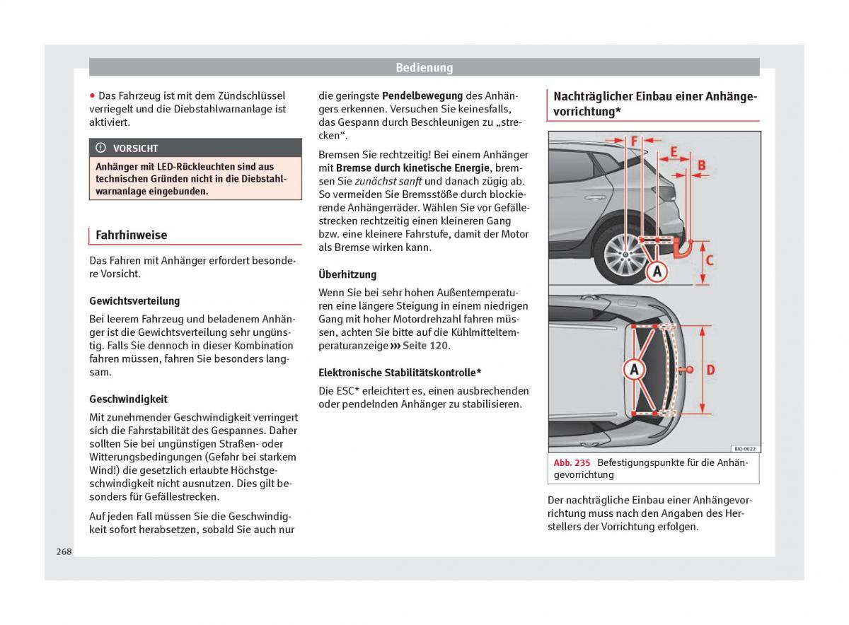 Seat Arona Handbuch / page 270