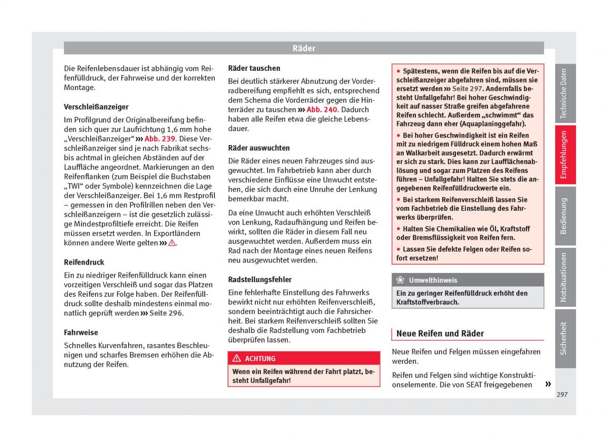 Seat Arona Handbuch / page 299