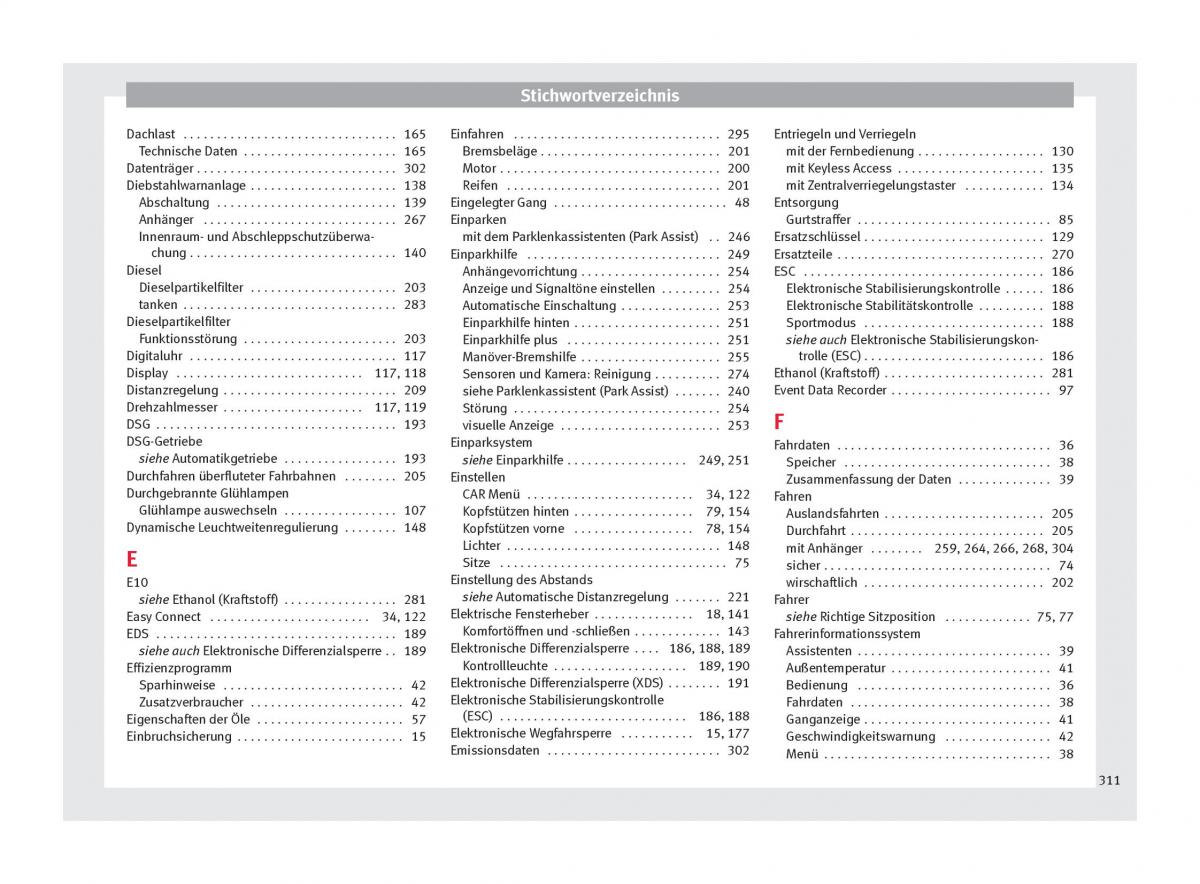 Seat Arona Handbuch / page 313