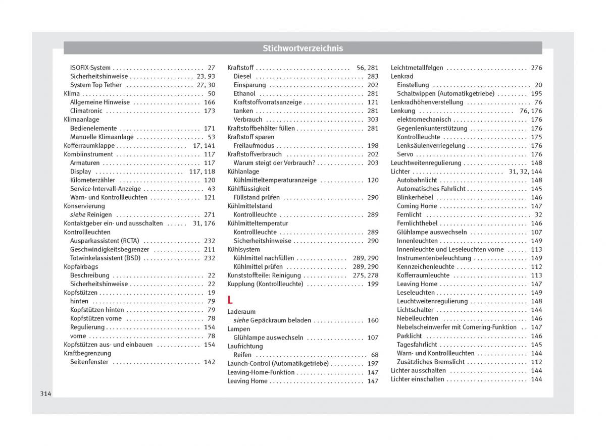 Seat Arona Handbuch / page 316