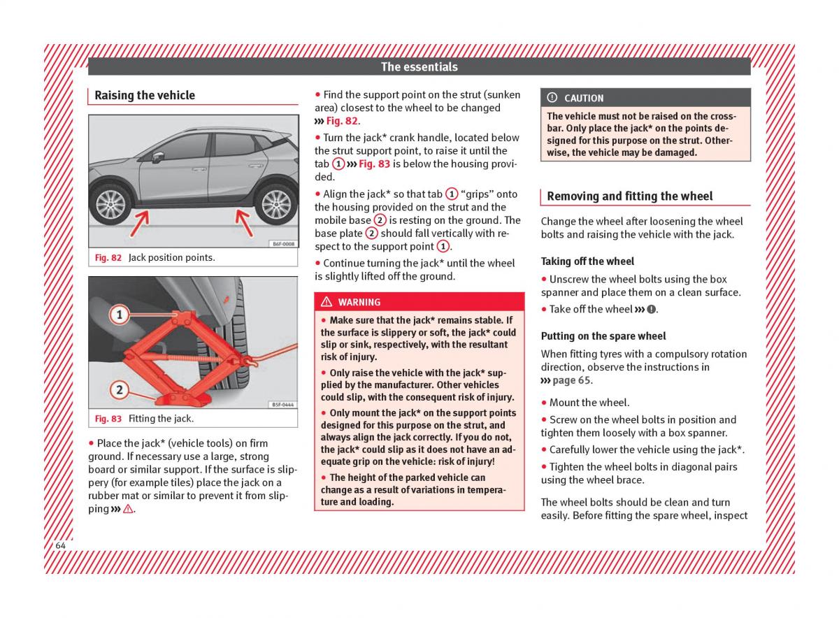 Seat Arona owners manual / page 66