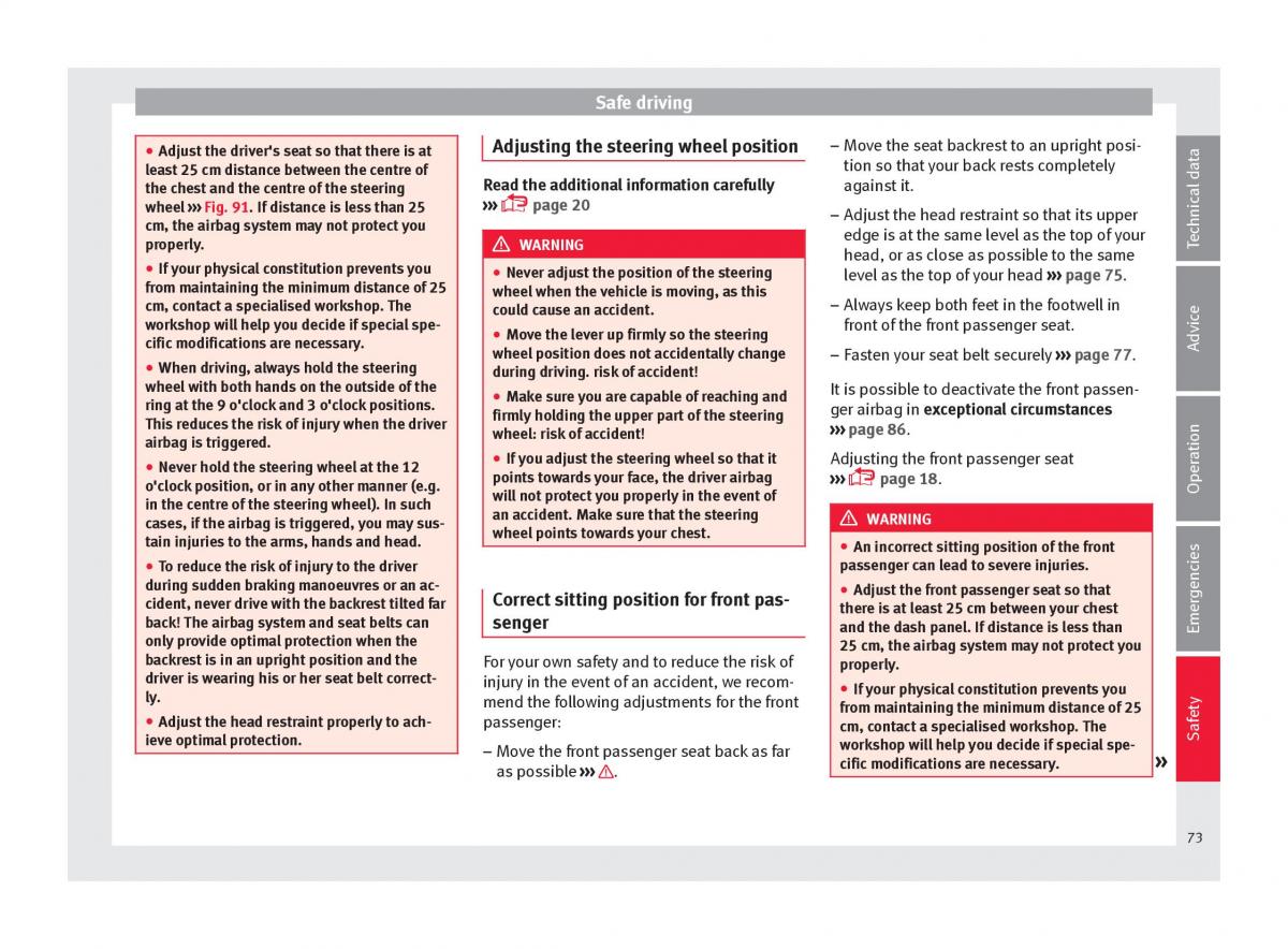 Seat Arona owners manual / page 75