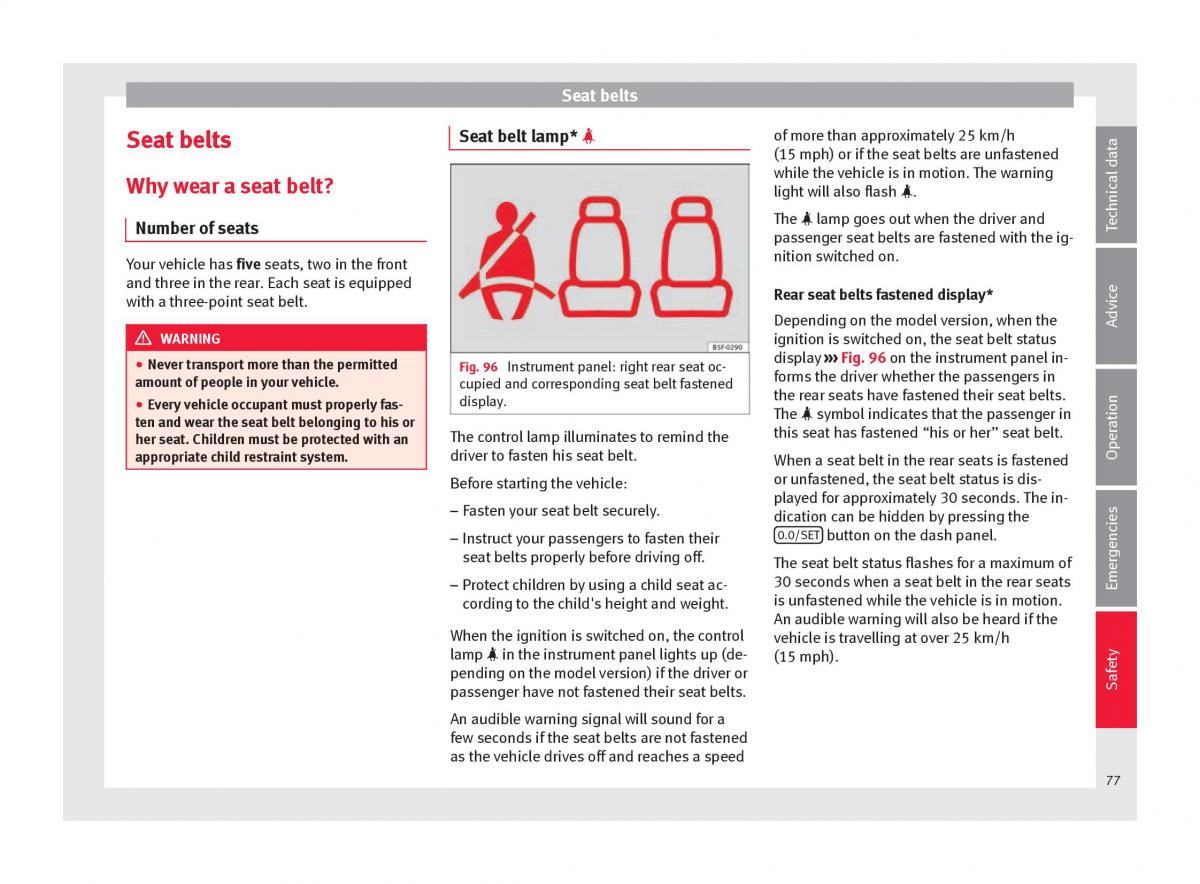 Seat Arona owners manual / page 79