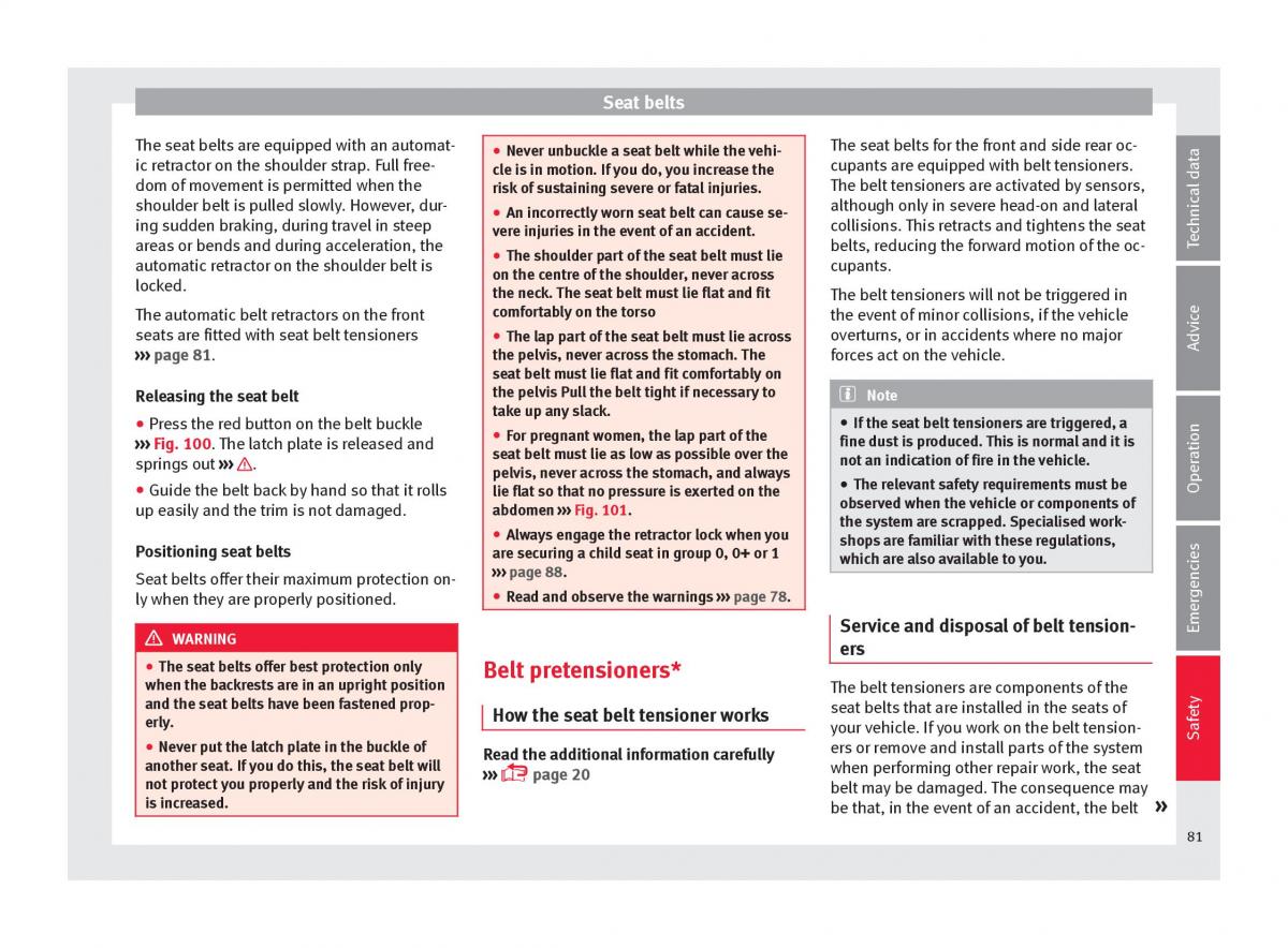 Seat Arona owners manual / page 83