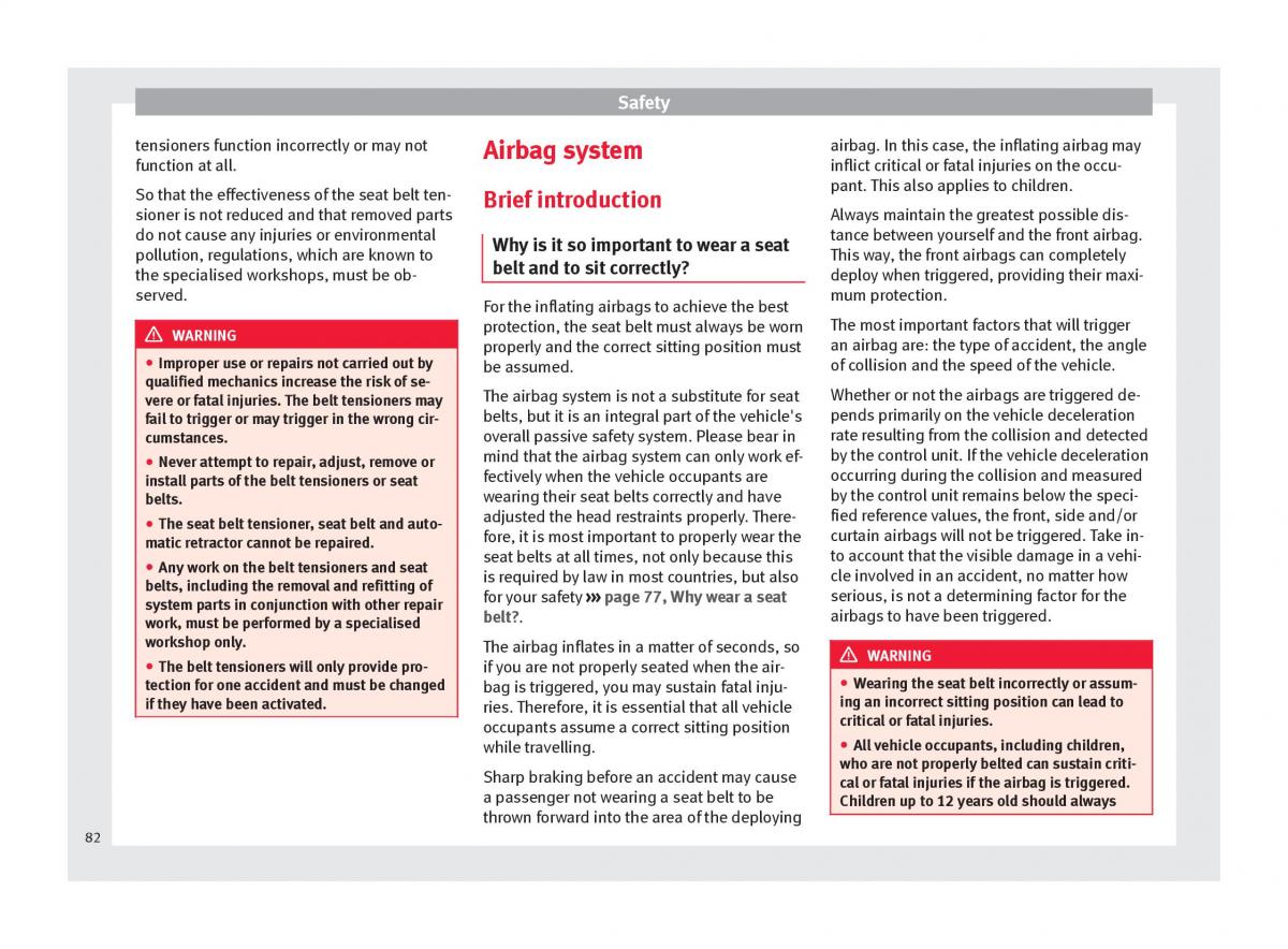 Seat Arona owners manual / page 84