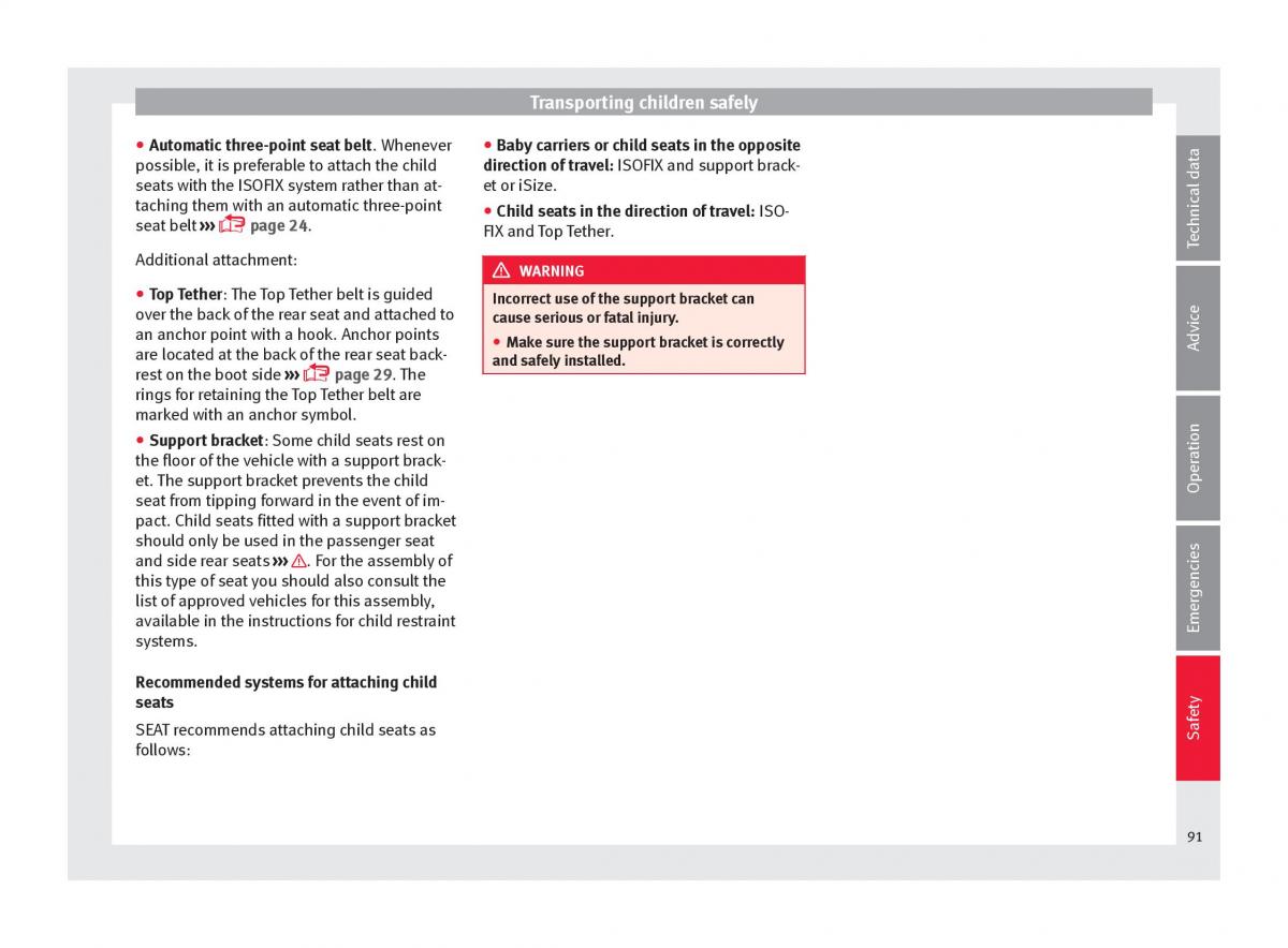 Seat Arona owners manual / page 93