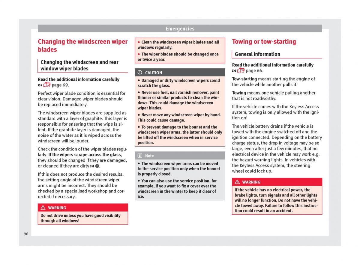 Seat Arona owners manual / page 98