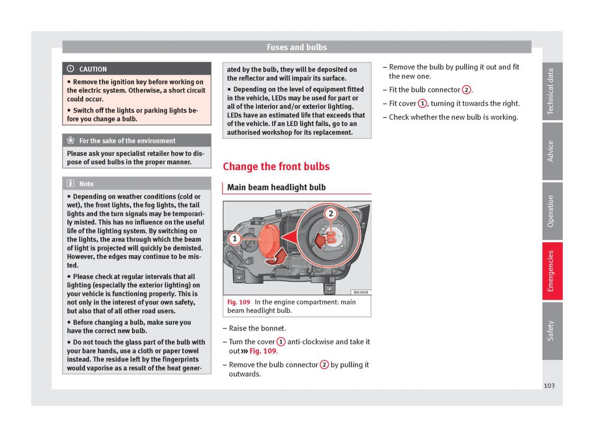 Seat Arona owners manual / page 105