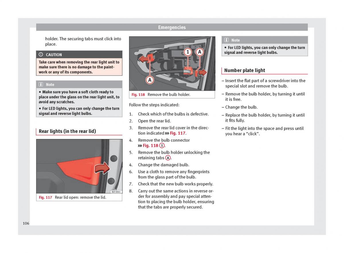 Seat Arona owners manual / page 108